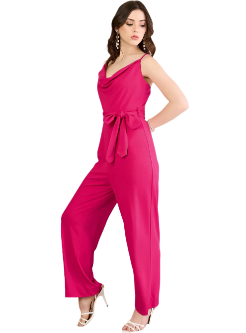 Women Cowl-Neck Jumpsuit with Side-Pockets in Germany