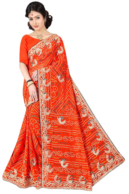 Rajasthani Chunri Saree With Gotta Work in Berlin