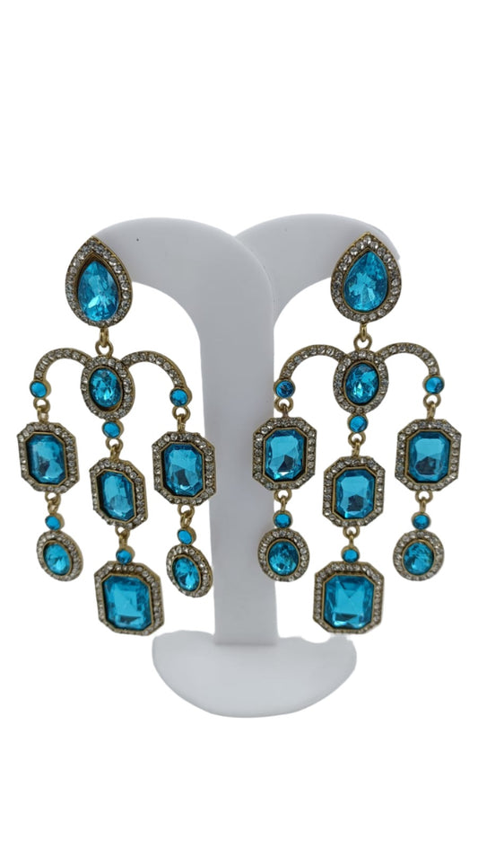 Designer Kundan Stone Studded Jhumka Golden Earrings