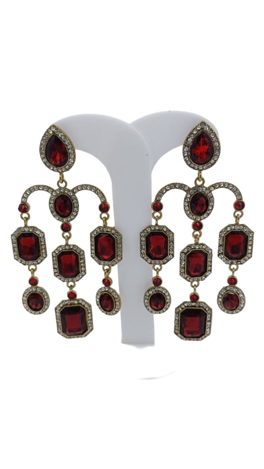 Designer Kundan Stone Studded Jhumka Golden Earrings in Germany