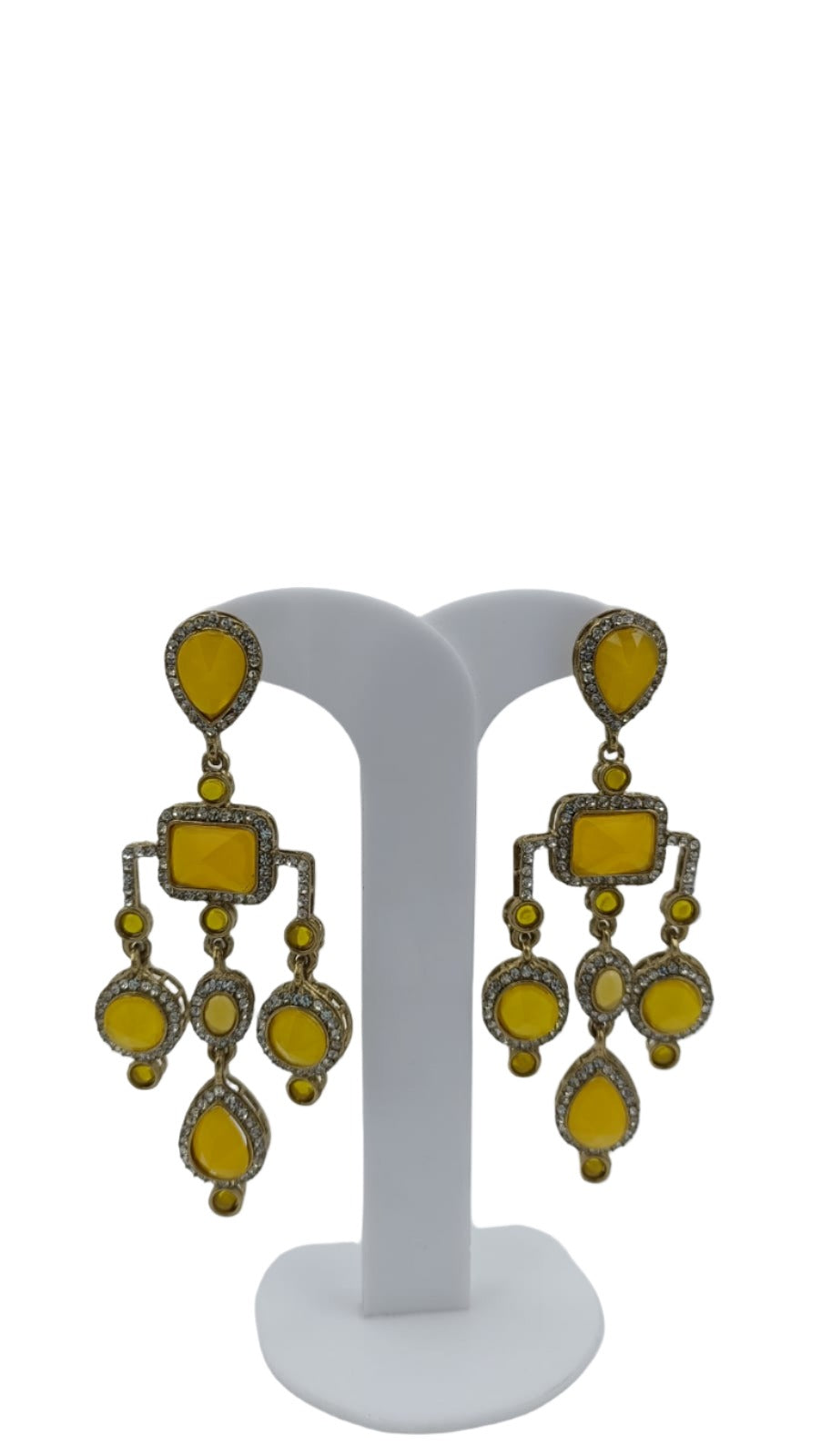 Designer Kundan Stone Studded Jhumks Golden Earrings in Germany
