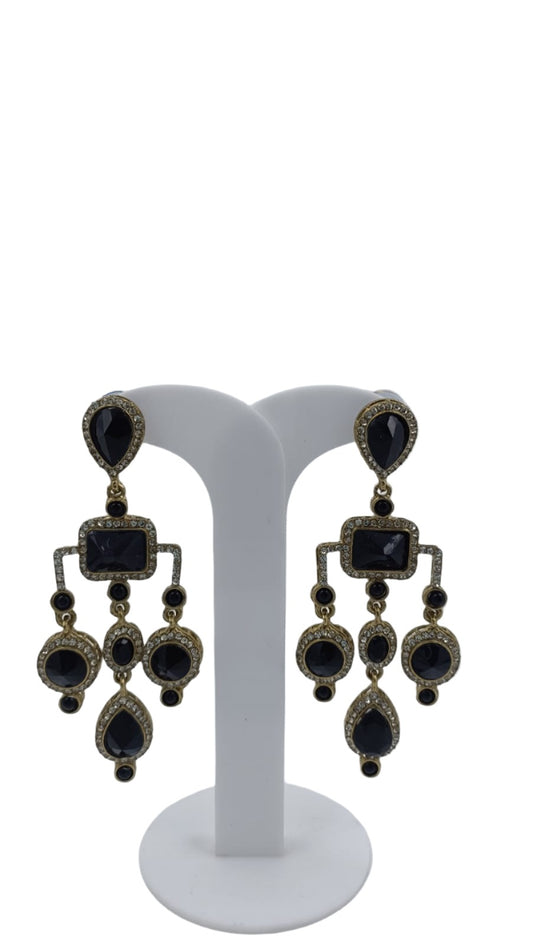 Designer Kundan Stone Studded Jhumka Golden Earrings in Germany