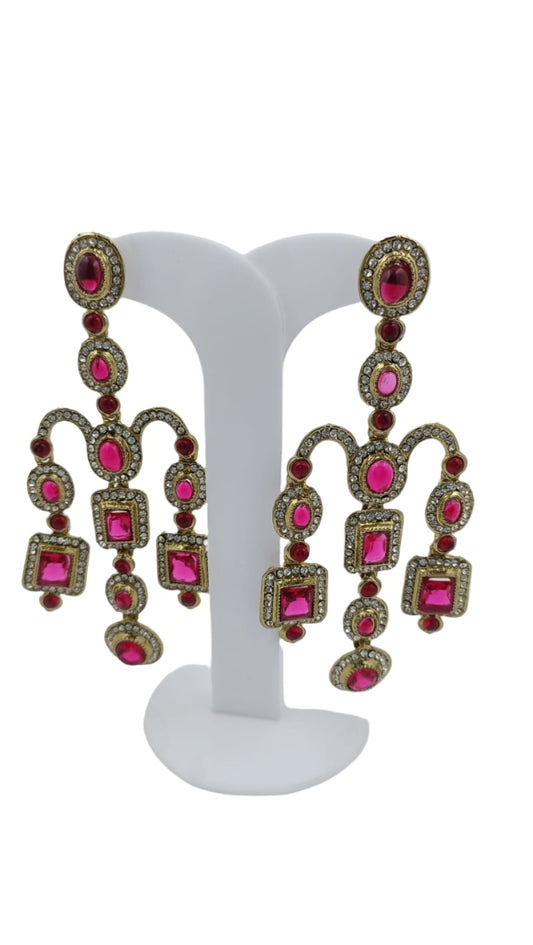 Designer Kundan Stone Studded Jhumka Golden Earrings in Berlin