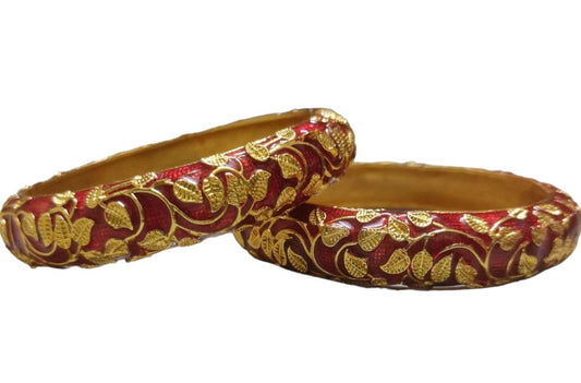 Meenakari Bangles Set of 2 in Germany(Red)