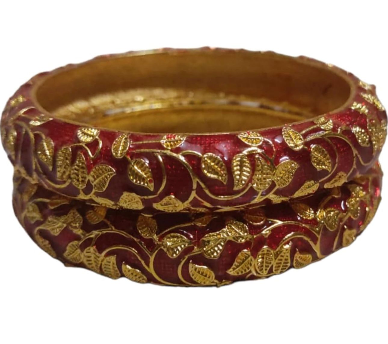 Meenakari Bangles Set of 2 in Germany(Red)