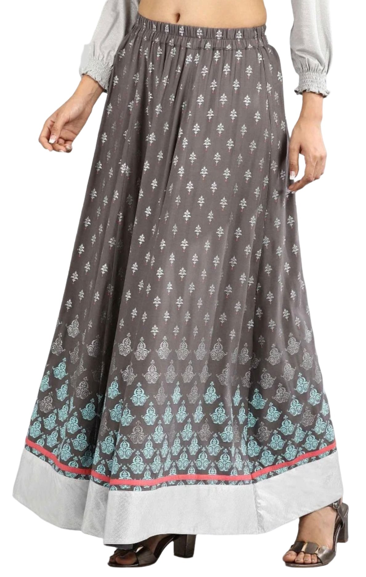 Grey Printed Skirt in Berlin