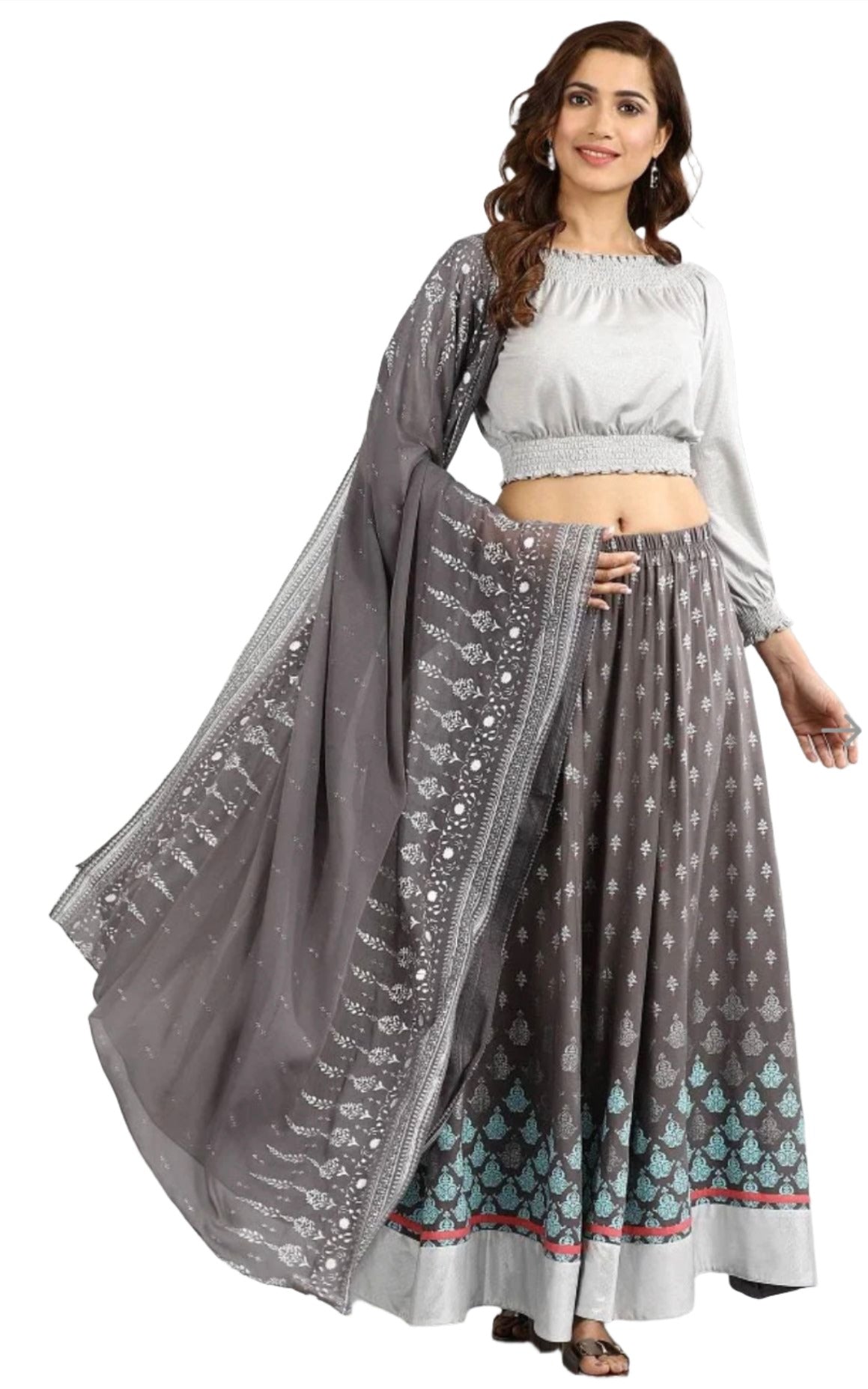 Grey Printed Skirt in Berlin