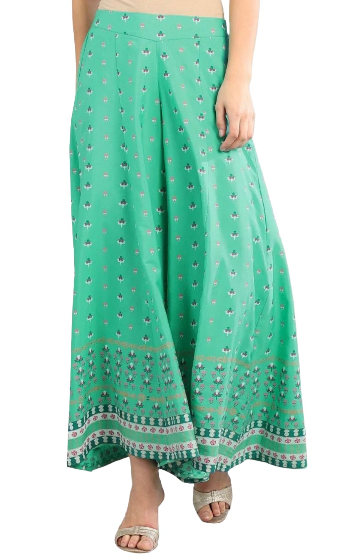 Green Printed Palazzos