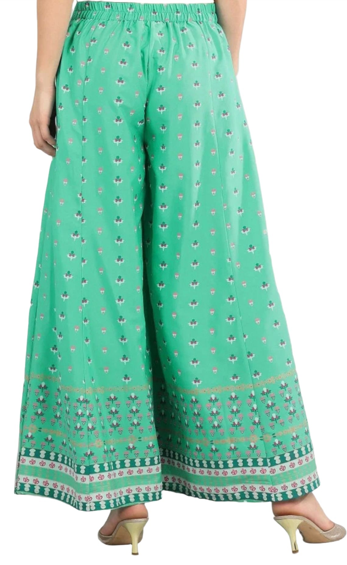 Green Printed Palazzos