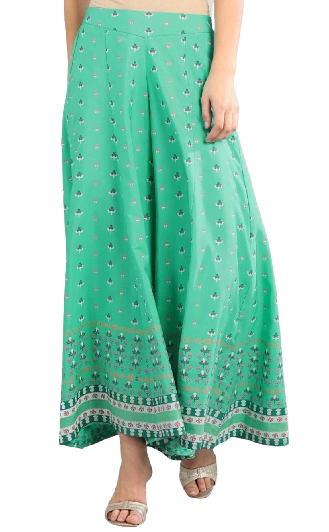 Green Printed Palazzos