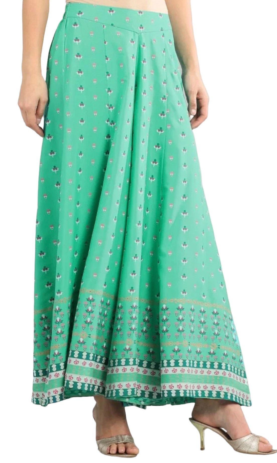 Green Printed Palazzos