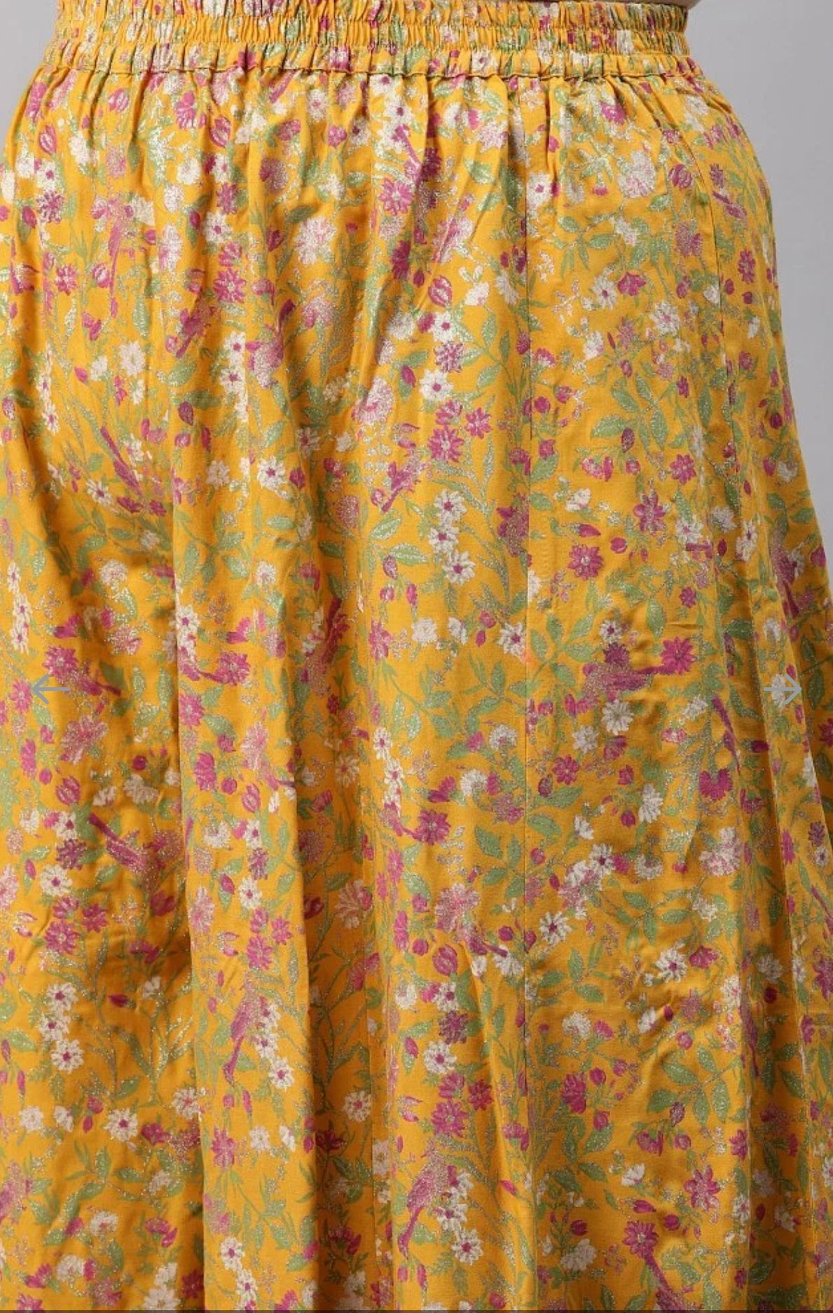 Yellow Embroidered kurta With Culottes And Pink Dupatta in Germany