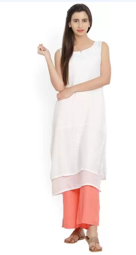 Women Regular Fit Pink Cotton Blend Trousers in Paris