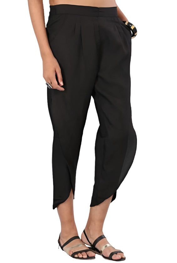 Women Regular Fit Black Polycotton Trousers in Berlin