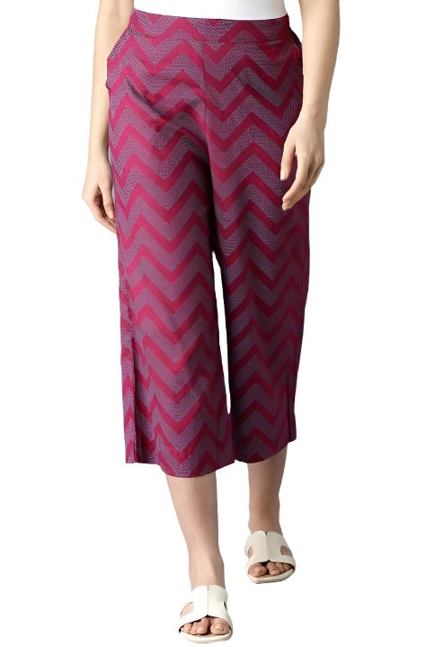 Pink Geometric Printed Culottes in Germany