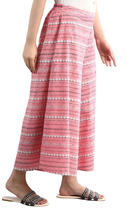 Pink Flared Culottes in Germany