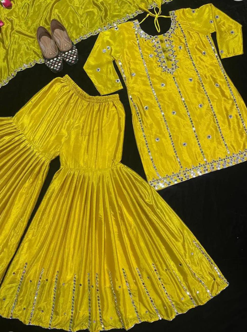 WOMEN'S Chiffon Stiched Dhoti-suit in Paris