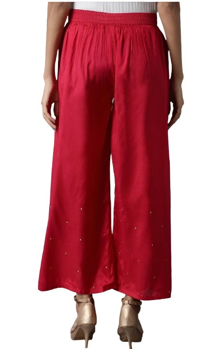 Dark Pink Parallel Pants in Essen