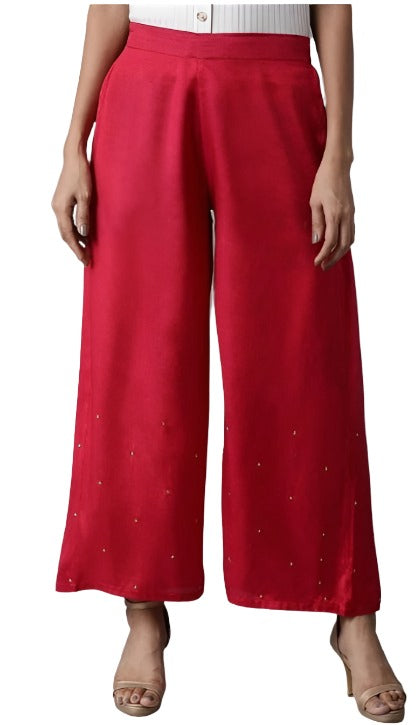 Dark Pink Parallel Pants in Essen