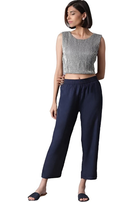 Navy Blue Parallel Pants in Germany