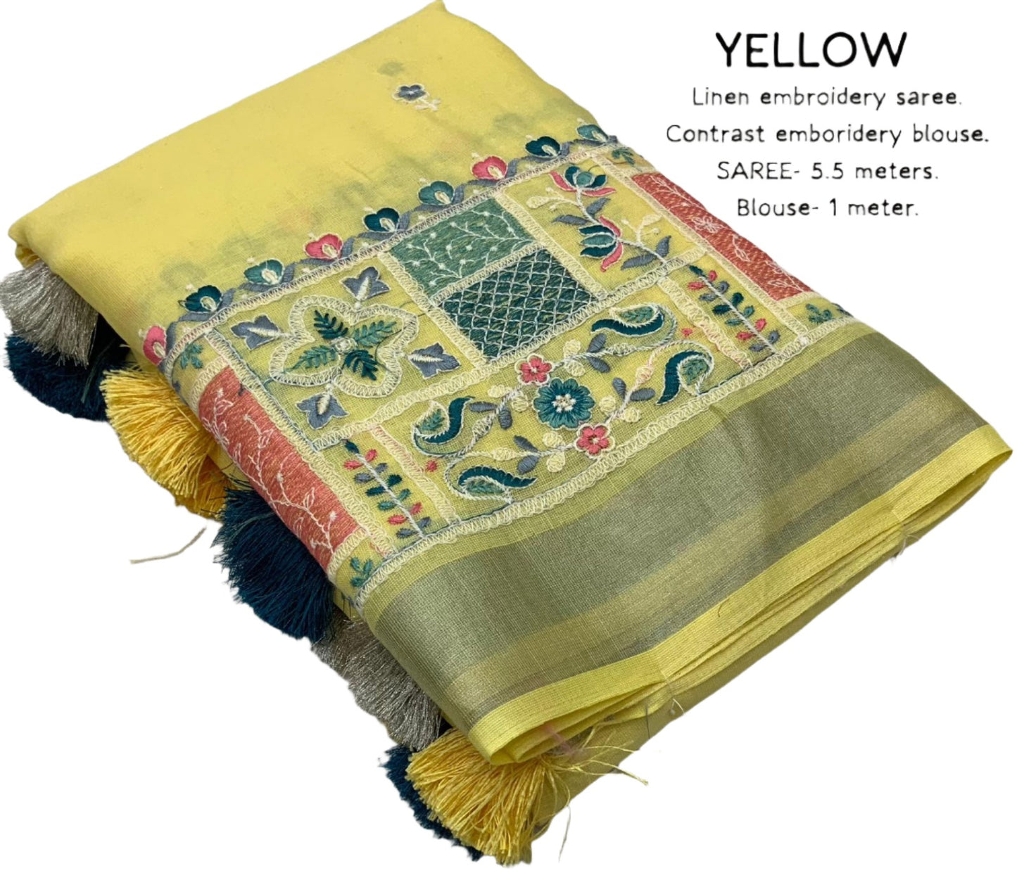 Linen embroidered saree in Berlin
