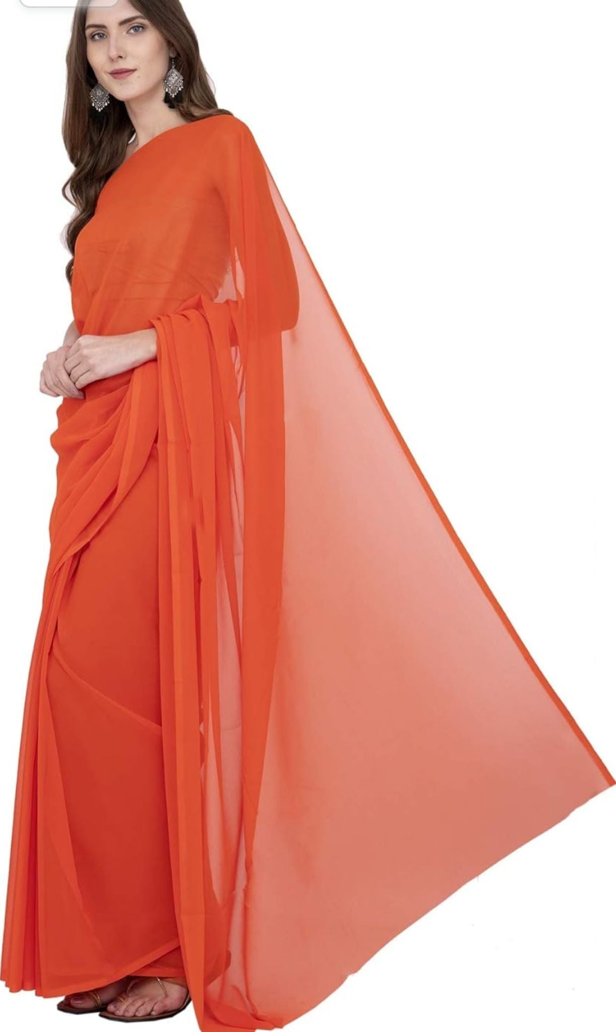 Bollywood Plain Georgette Saree in Berlin