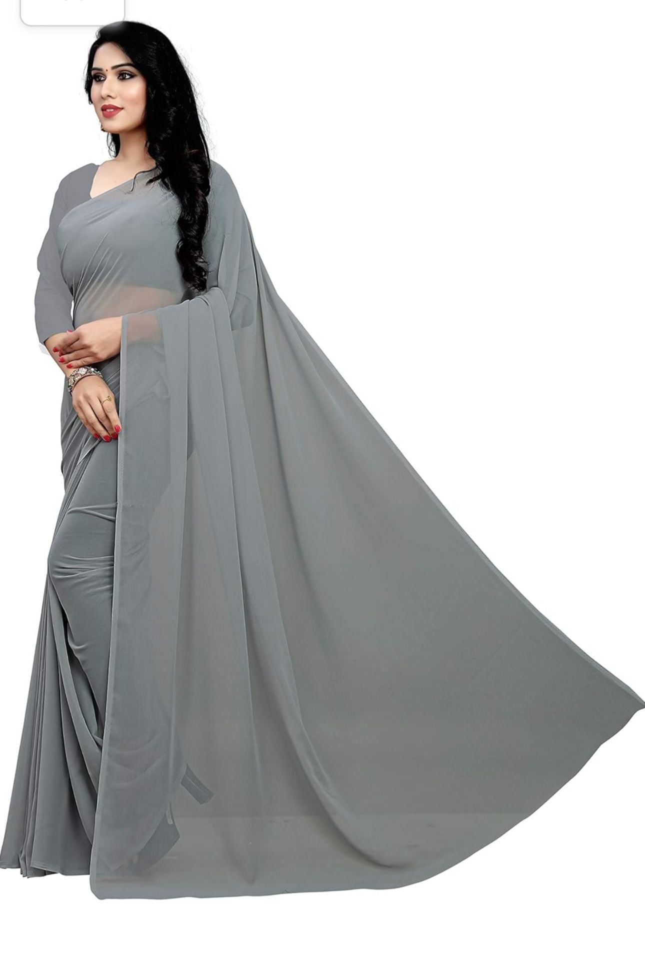 Bollywood Plain Georgette Saree in Berlin