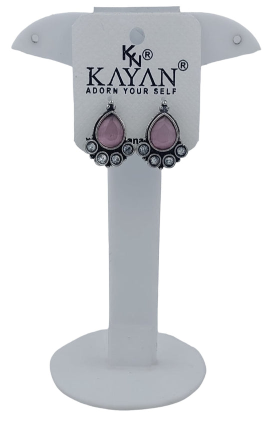 Metal Oxidised Hoop Earrings in Munich
