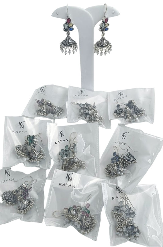 Silver oxidised Earrings in Munich