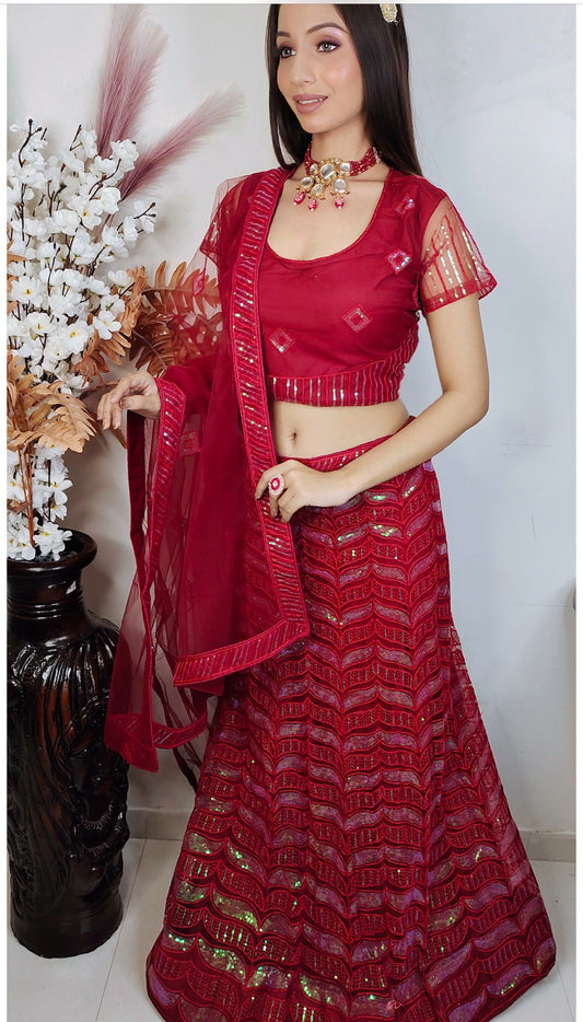 Partywear complete stitched Lehenga Choli set in Germany