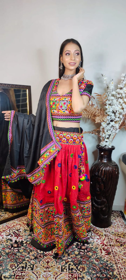 Cotton Embroidered Chaniya Choli in Berlin