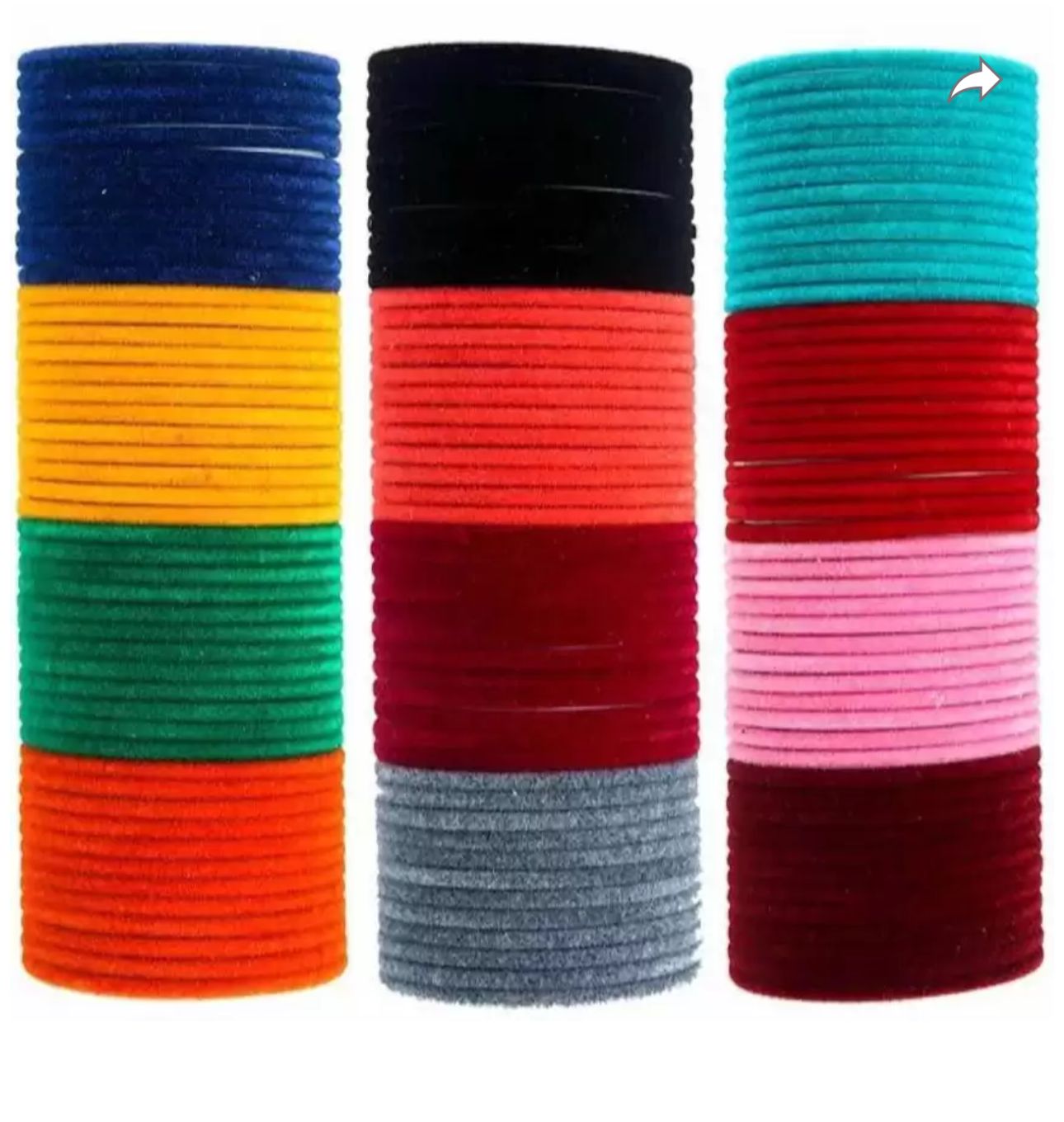 Glossy Beauty Alloy Velvet bangles (1 Set Of 12 Bangles) in Berlin