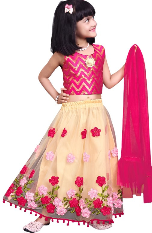 Girls  Thread Work Ready to Wear Lehenga & Blouse With Dupatta in Berlin