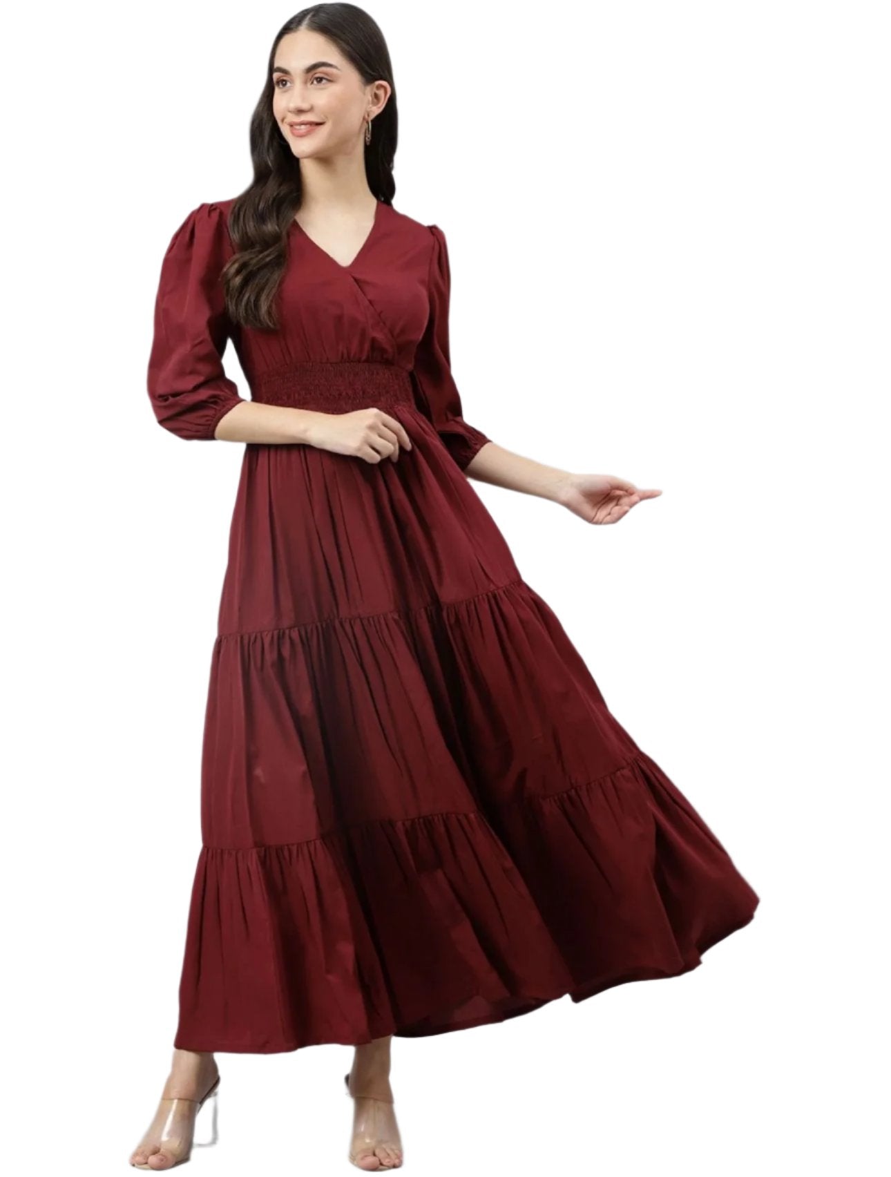Women A-line Maroon Dress in Germany