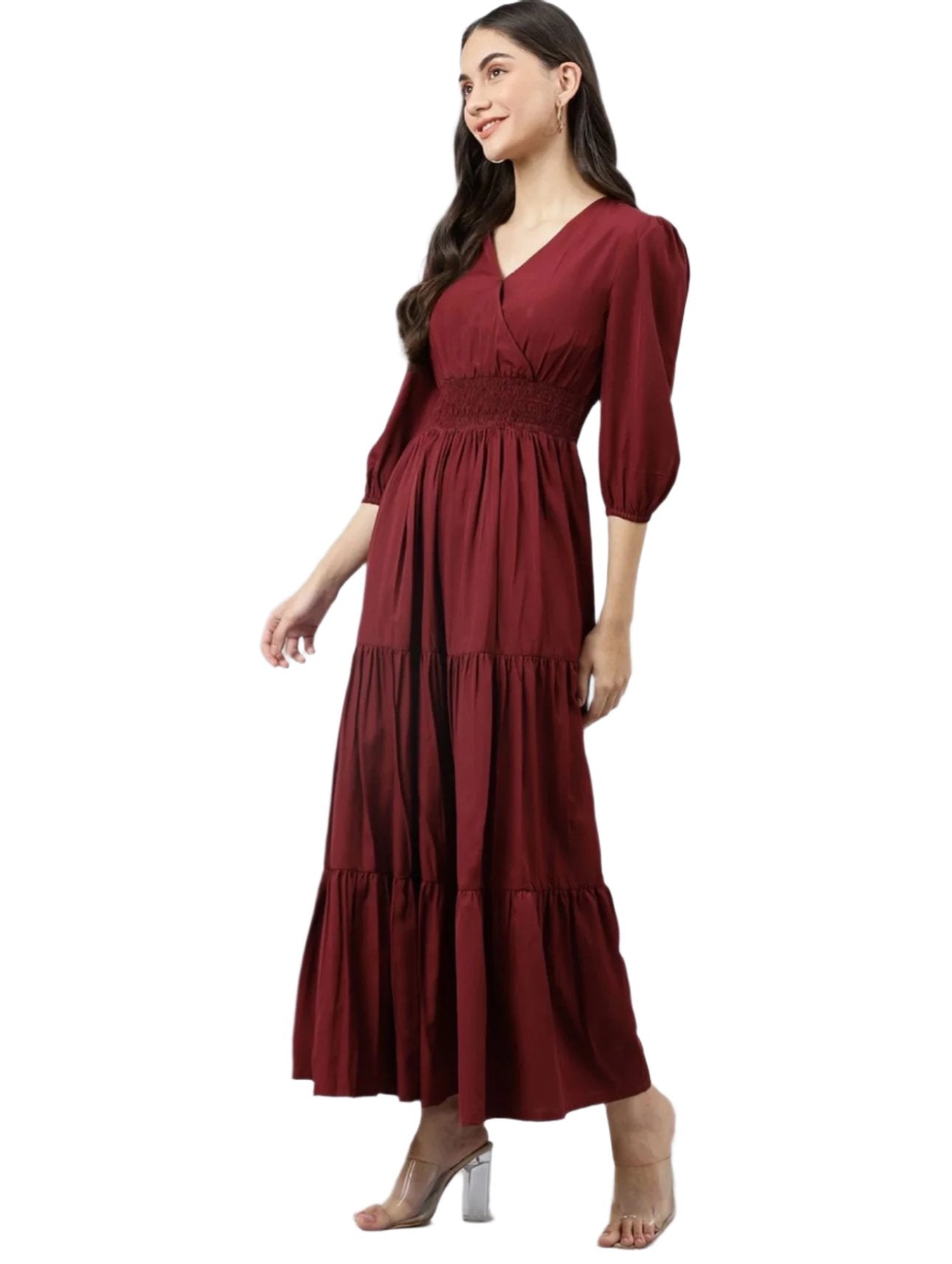 Women A-line Maroon Dress in Germany