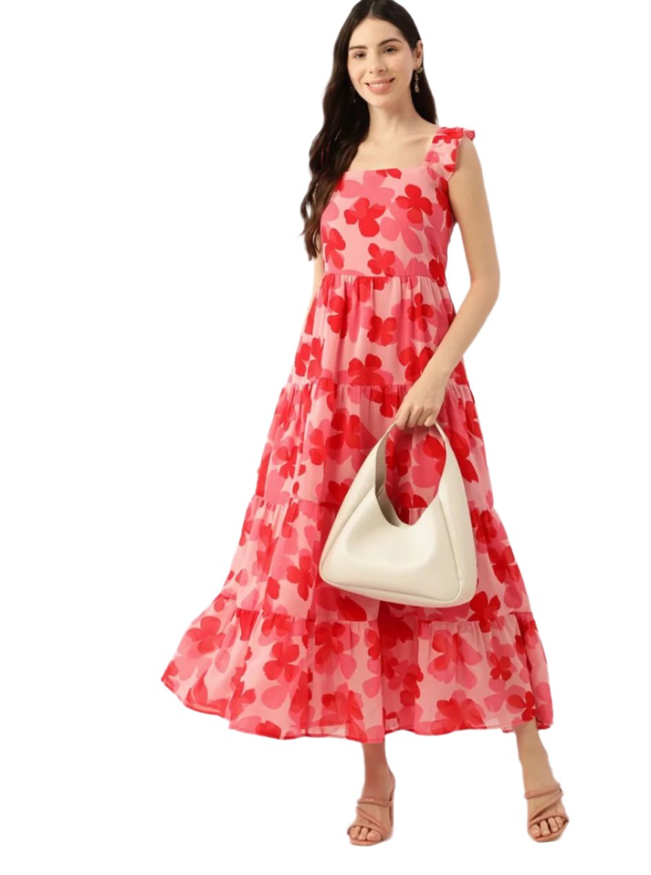 Women Fit and Flare Pink Dress in Germany