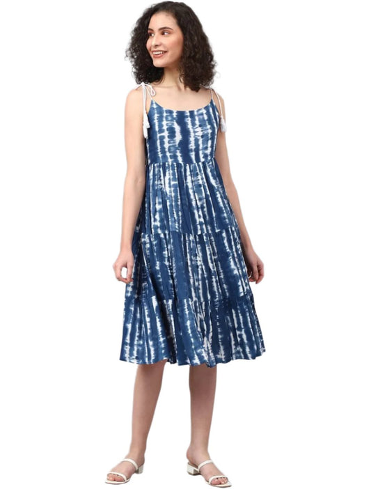 Women Tiered Blue Dress in Berlin