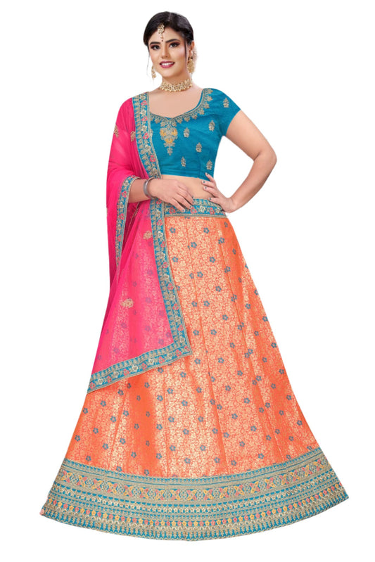 Silk Fabric complete Stitched Lehenga Choli in Germany