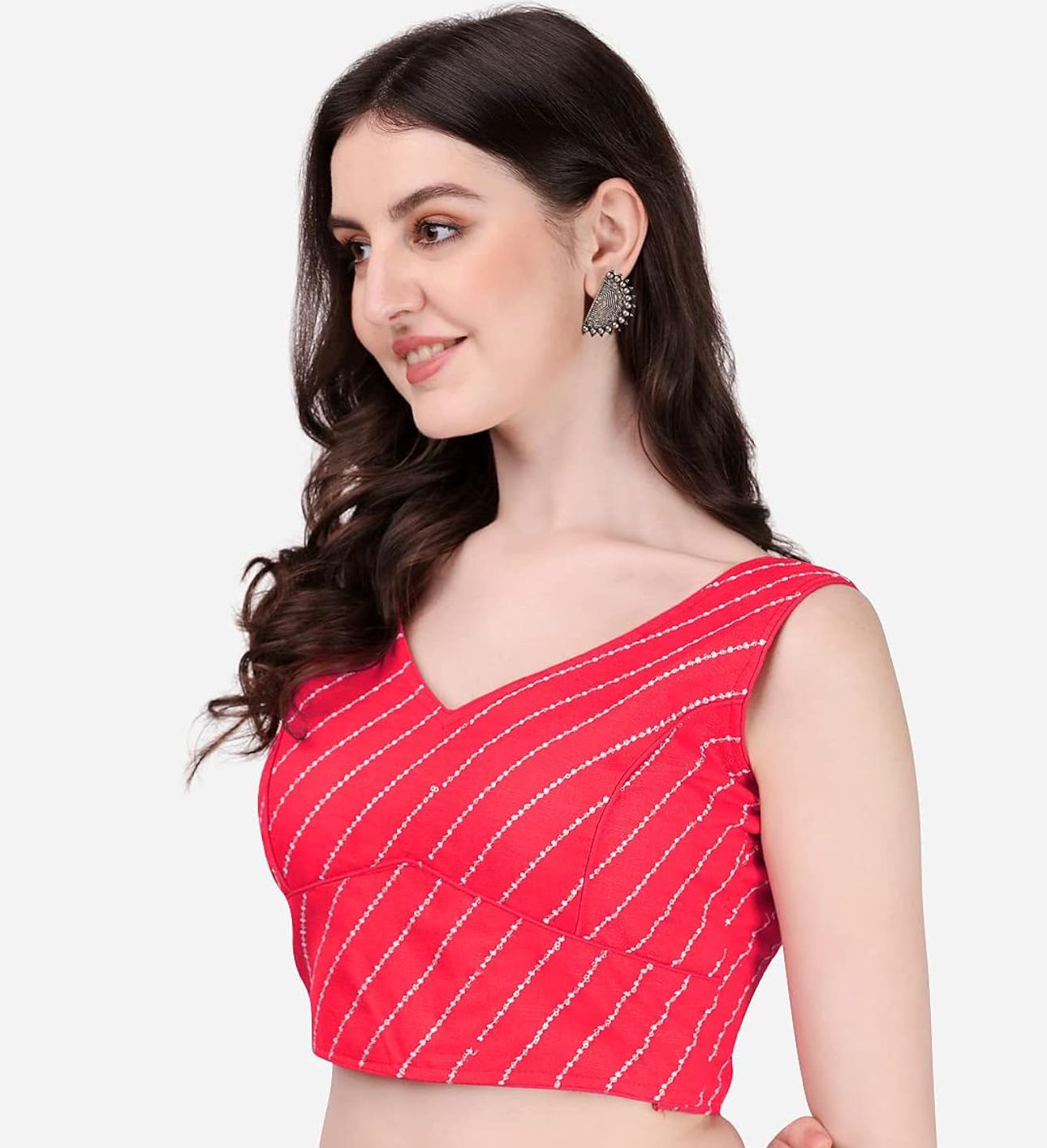 Women's Phantom Silk Solid Sleeveless Blouse in Berlin