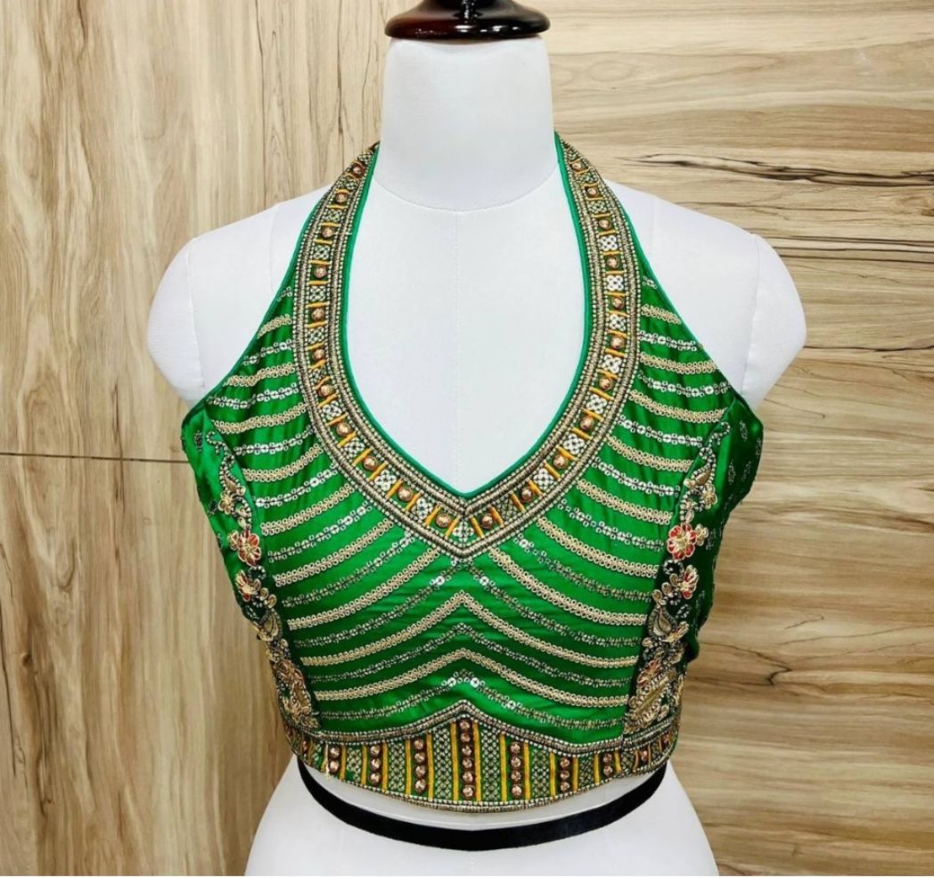 Navratri Special Western Malai Silk Blouse in Germany