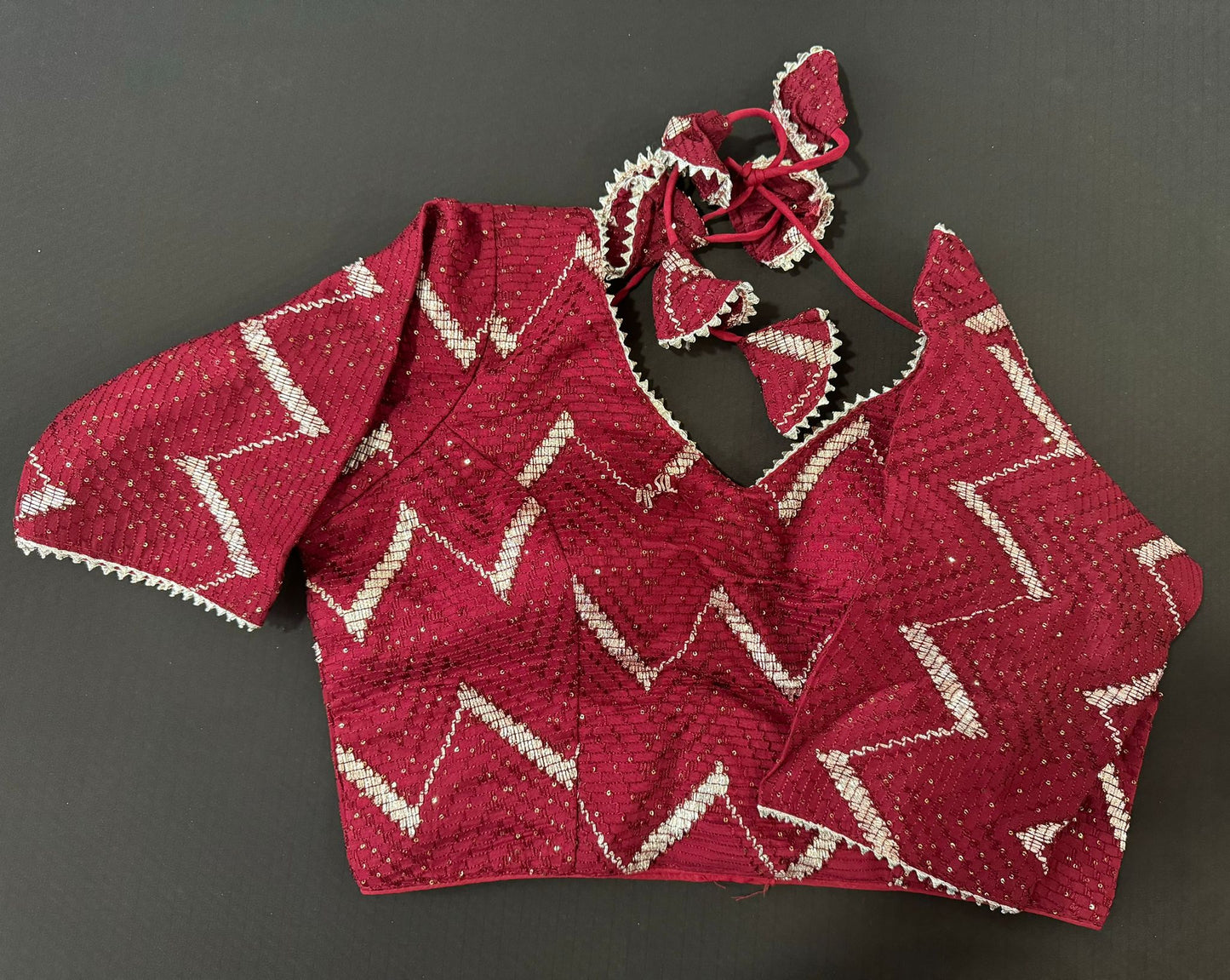 GEORGETTE CROCHET EMBROIDERY WORK BLOUSE IN GERMANY