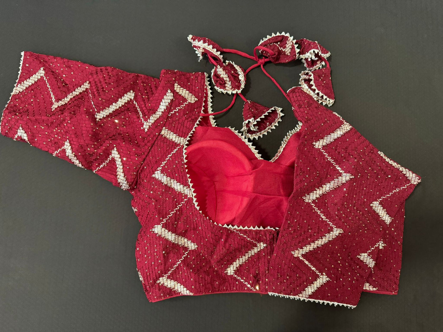 GEORGETTE CROCHET EMBROIDERY WORK BLOUSE IN GERMANY