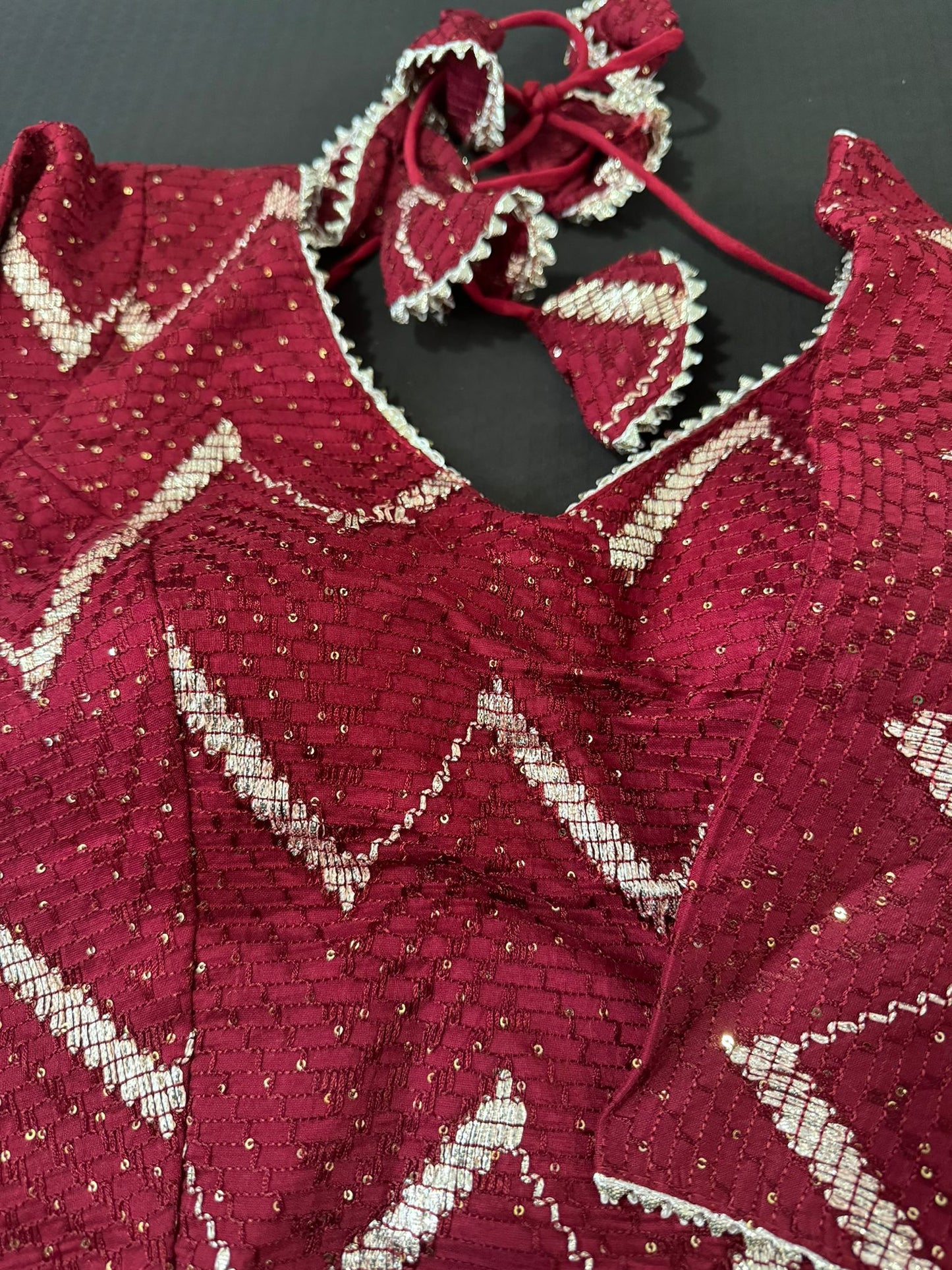 GEORGETTE CROCHET EMBROIDERY WORK BLOUSE IN GERMANY