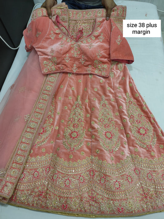 Party Wear Orange Lehenga in Germany