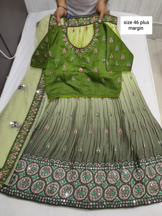 Embroidered Semi Stitched Lehenga in Berlin