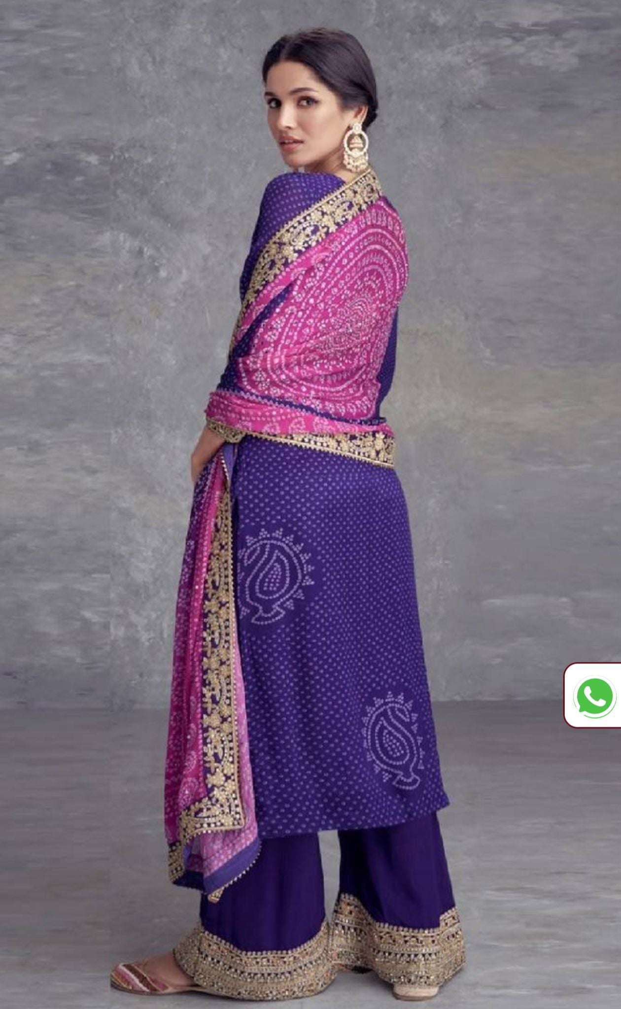 Exclusive Embroidered & Sequin Round Neck Chinnon Plazzo And Kurta in Berlin