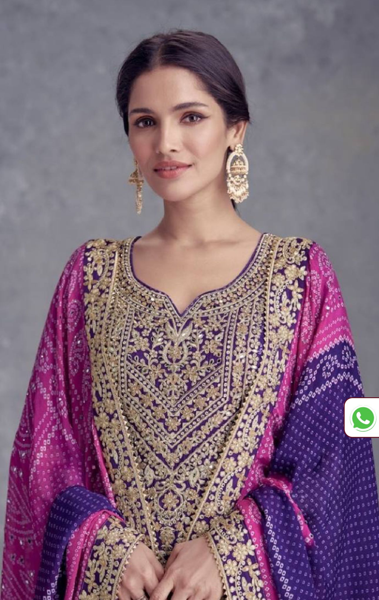 Exclusive Embroidered & Sequin Round Neck Chinnon Plazzo And Kurta in Berlin