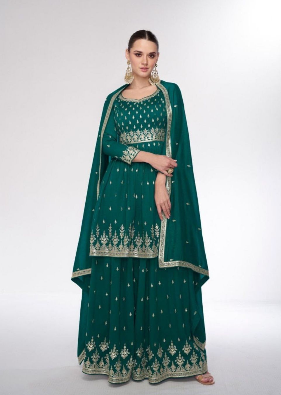 Premium Silk Embroiderd Work Suit With Dupatta in Berlin