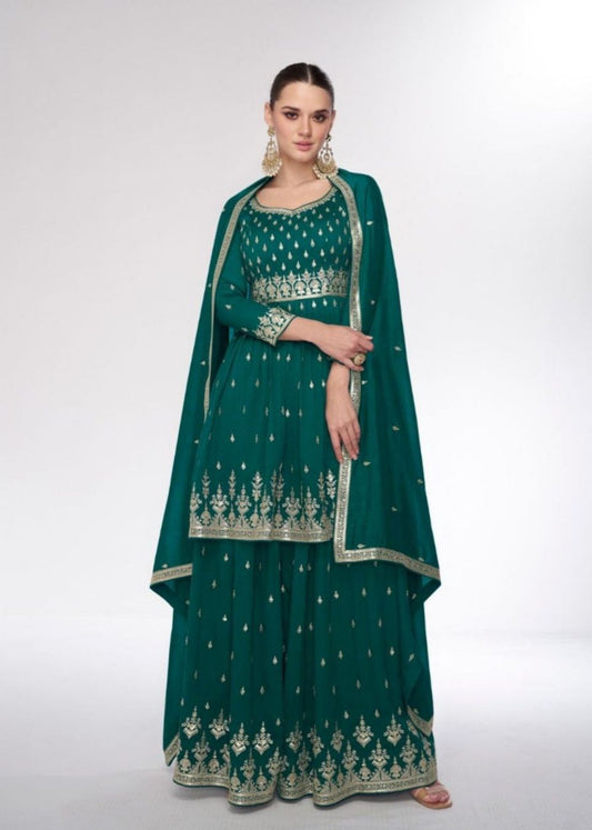Premium Silk Embroiderd Work Suit With Dupatta in Berlin