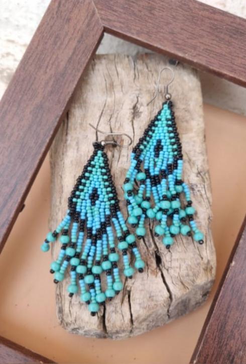 Designer Handcrafted Beaded Embroidery Earring in Germany